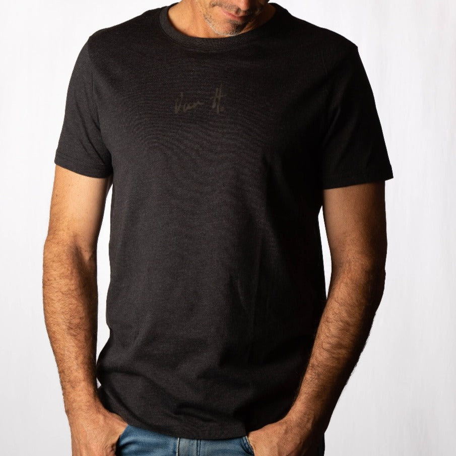 Men's Black melange T-shirt