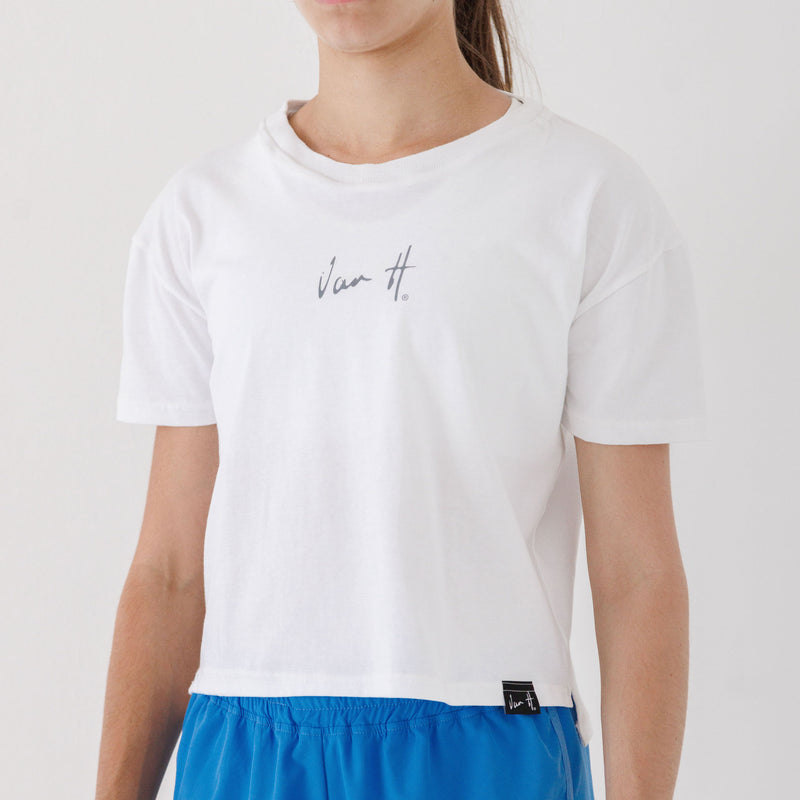 White Boxy Tee