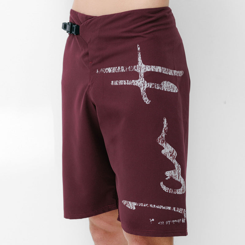 Mens maroon surf short