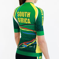 Womens SA Green & Gold Zipless Jersey