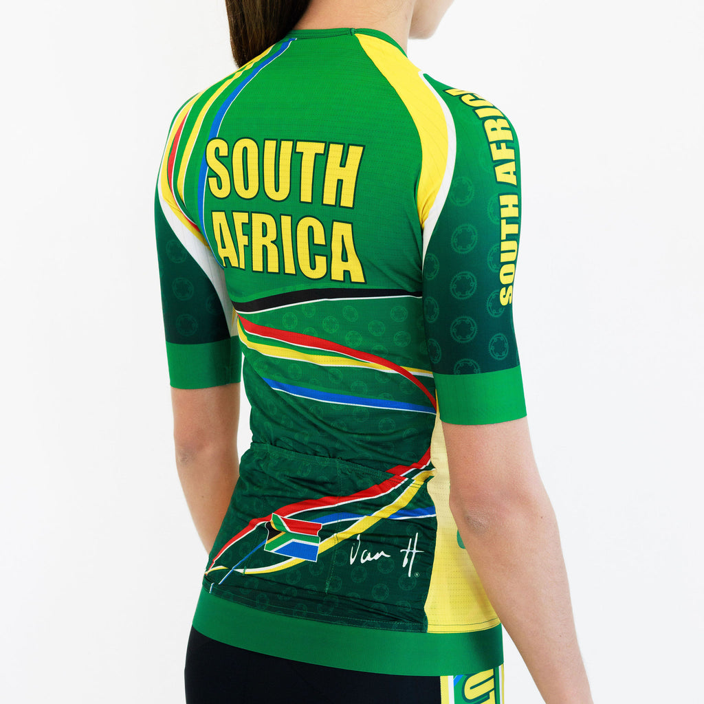 Womens SA Green & Gold Zipless Jersey