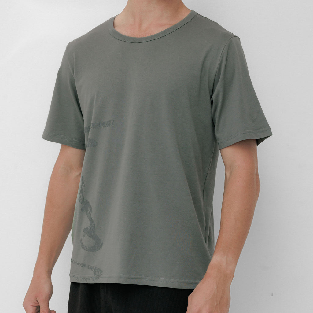Mens Big VanH olive t