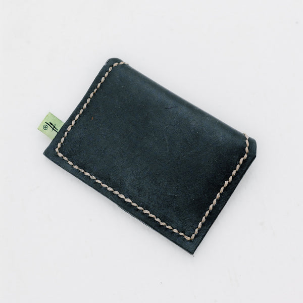 Fold over leather wallet
