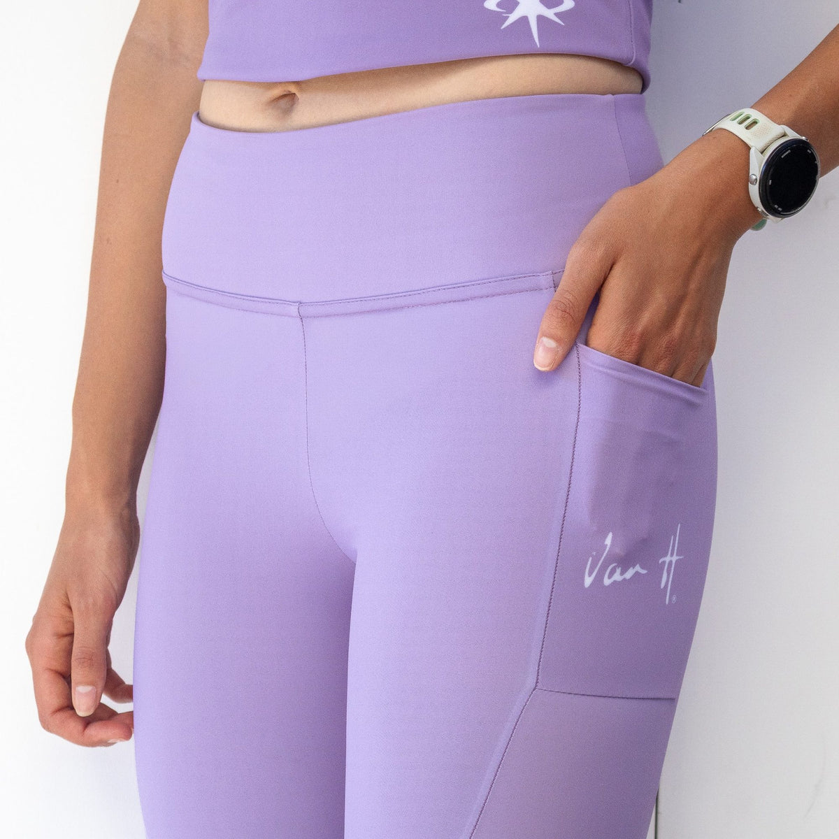 VanH Amethyst long running tights – detail view