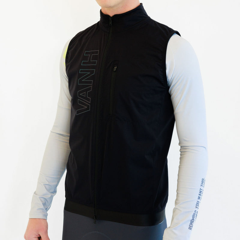 All weather Gilet Black Mens