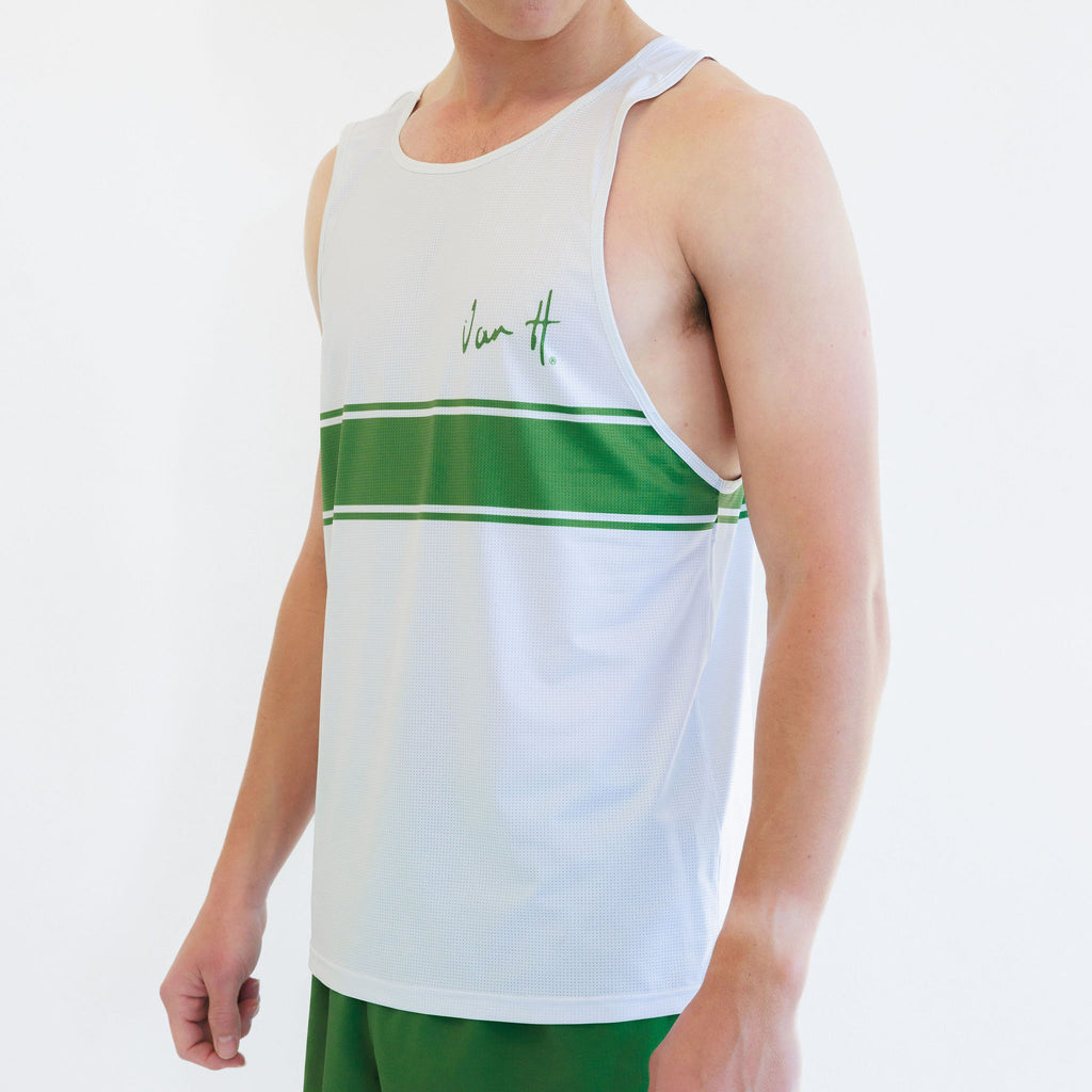 Verde Stripe running vest Mens