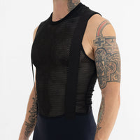 Mens Black mesh base layer