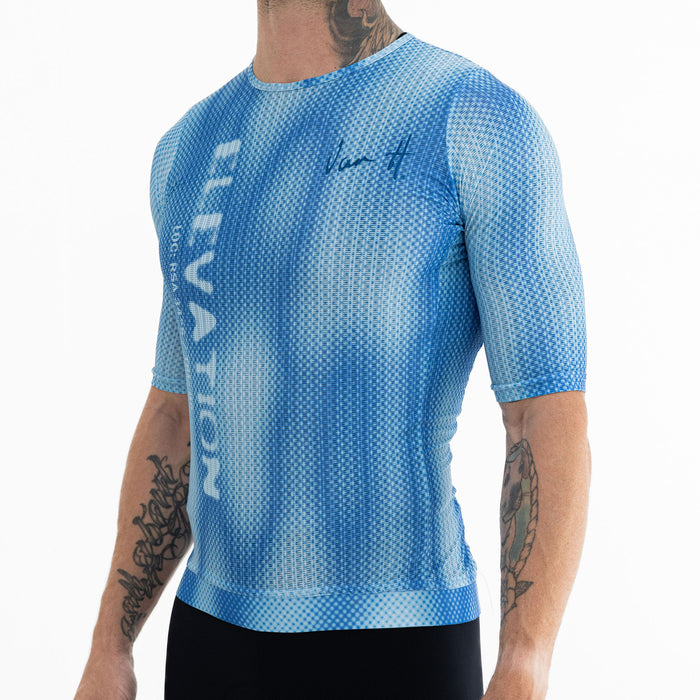 Blue Elevation Zipless jersey