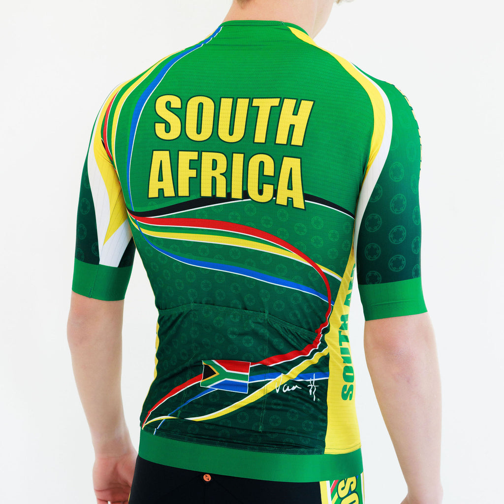 Mens SA Green & Gold Zipless Jersey