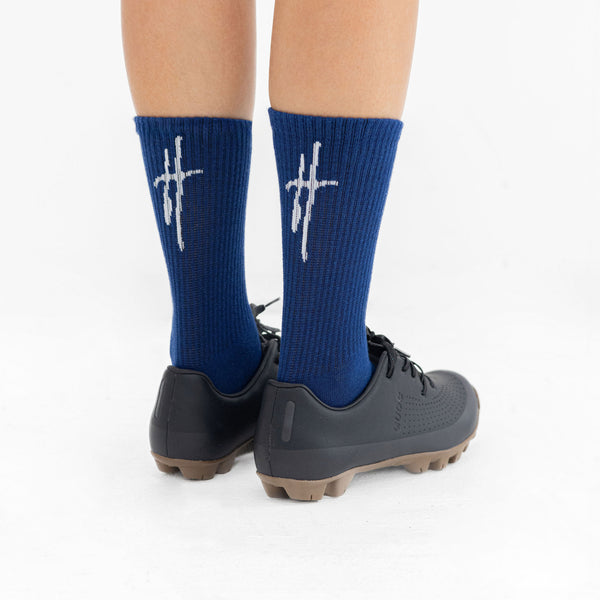 Navy H Socks