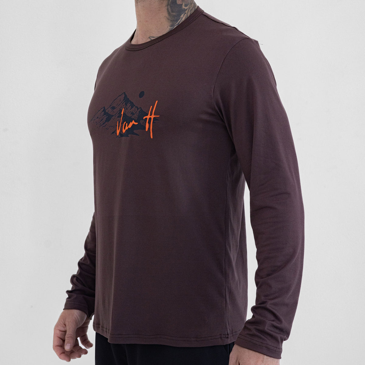 Mens Brown Summit Warm Up Top