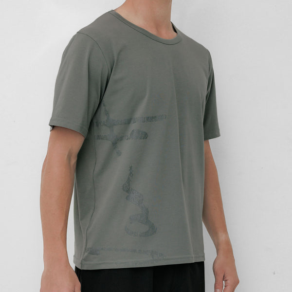 Mens Big VanH olive t