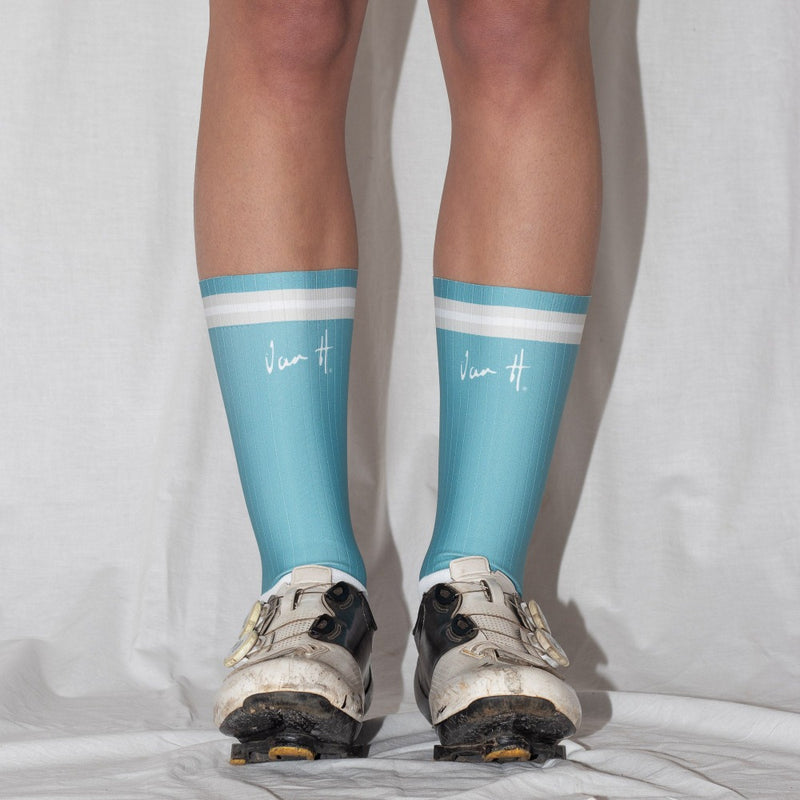 Elemental blue aero cycling socksCycling socks, aero socks, running socks, premium cycling socks, van h, south africa