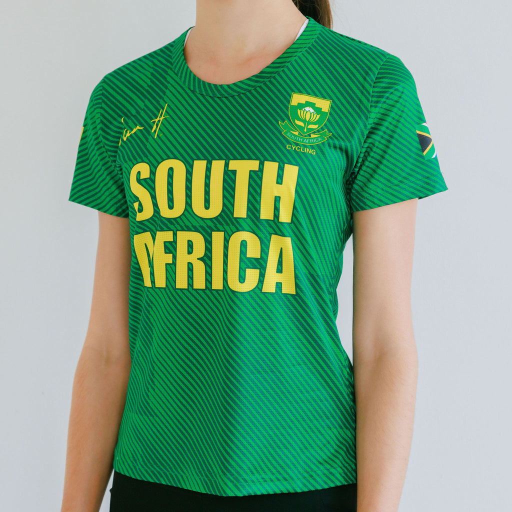 SA Green & Gold Supporter shirt Womens