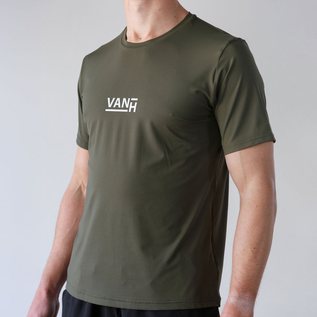 Mens Military Green Sport Shirt