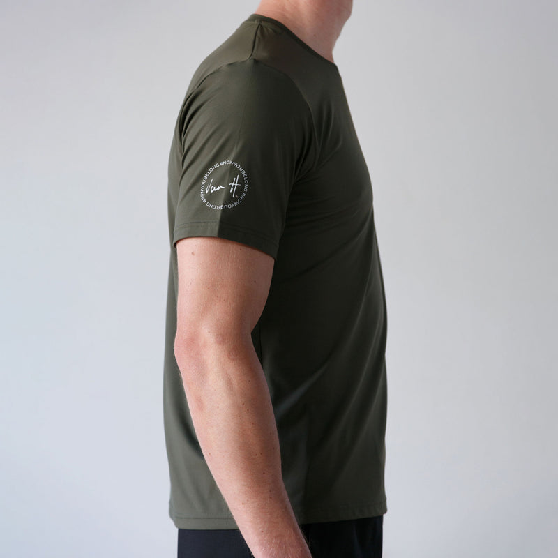 Mens Military Green Sport Shirt