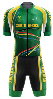 Womens SA Green & Gold Tri Suit