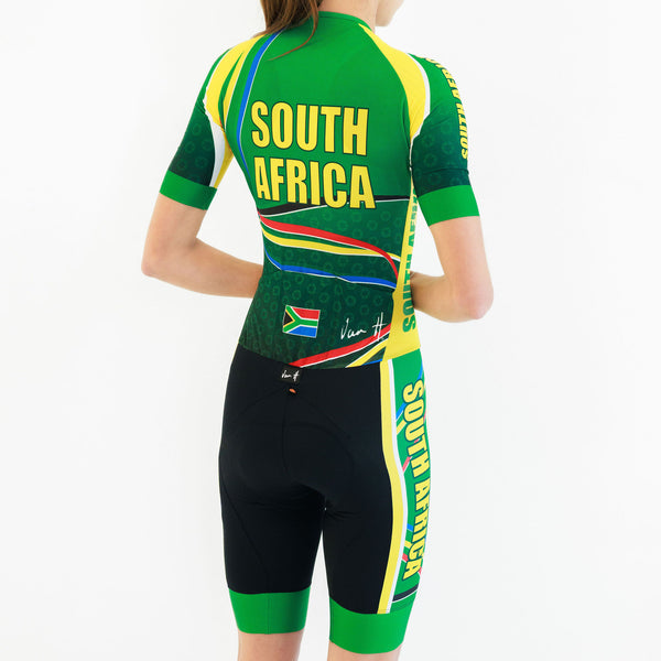 Womens SA Green & Gold Tri Suit