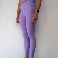 VanH Amethyst women's long running tights with pocket