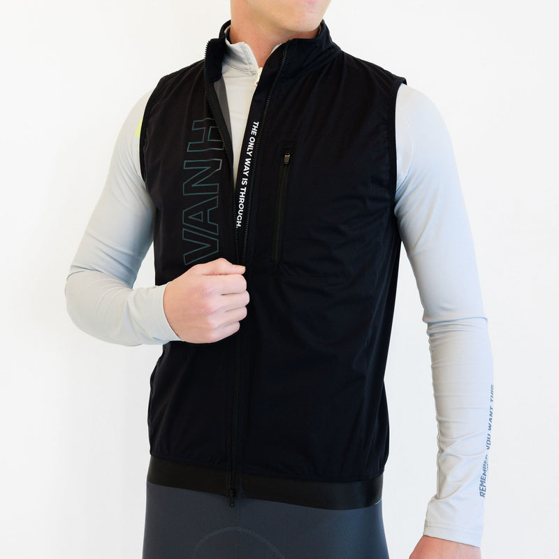 All weather Gilet Black Mens
