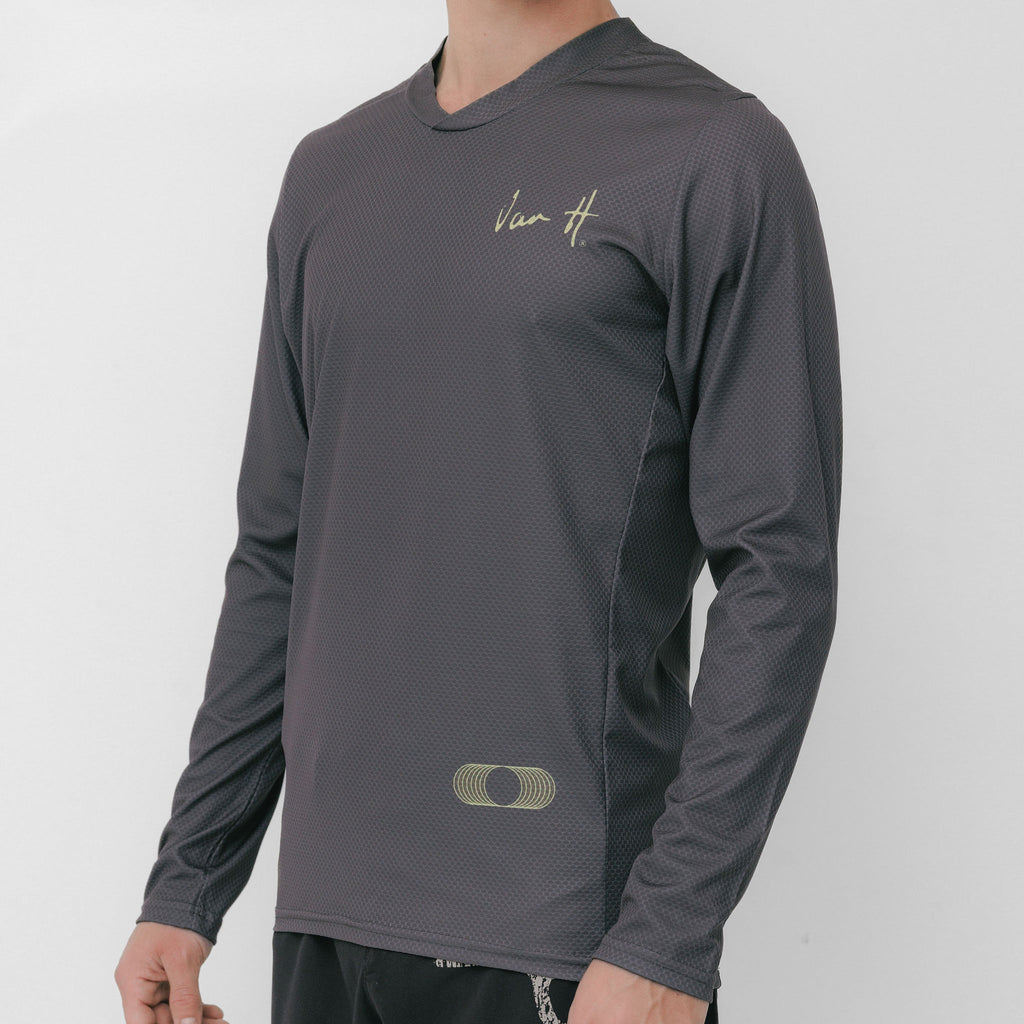 Mens Taupe Long Sleeve Trail Jersey