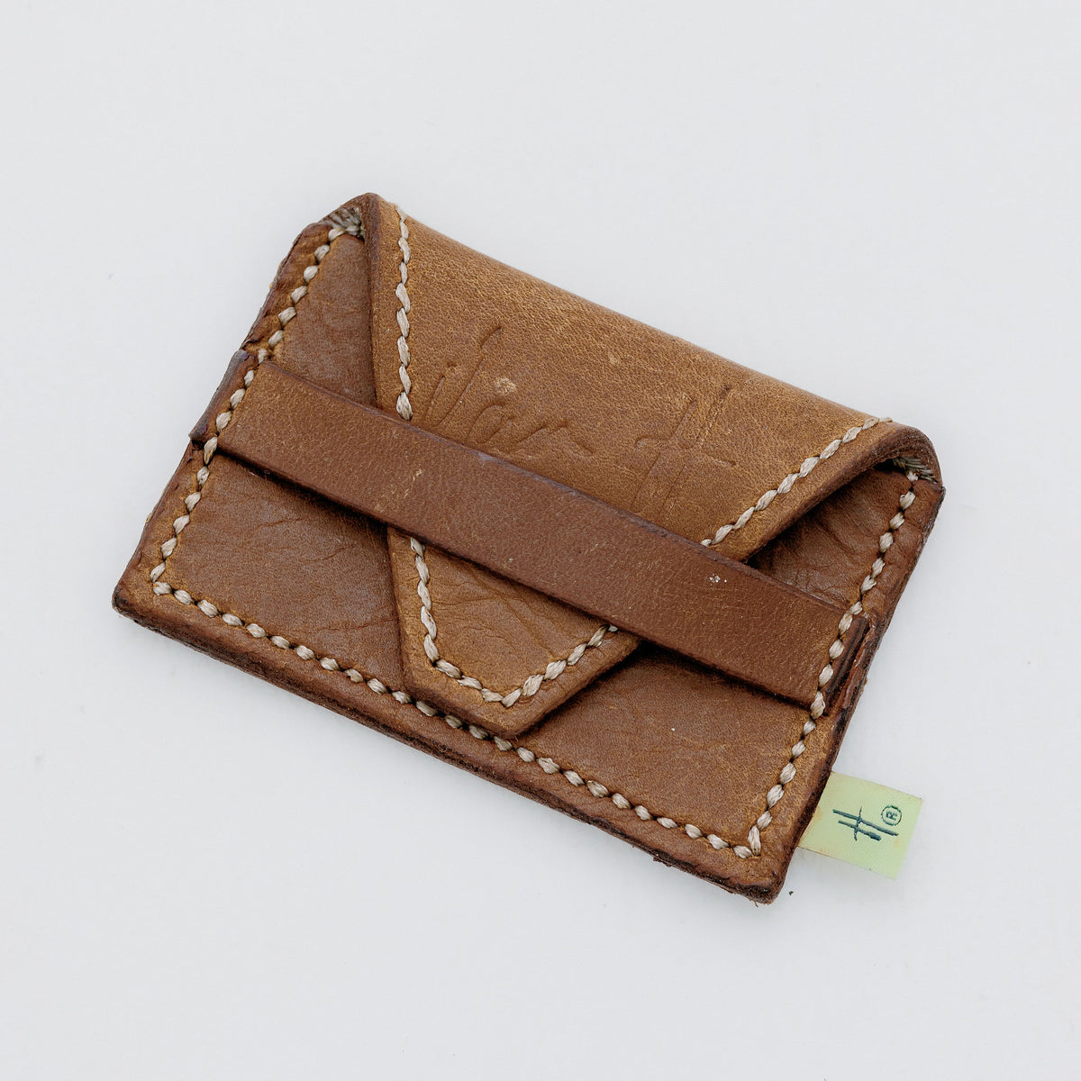 Fold over leather wallet