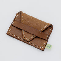Fold over leather wallet