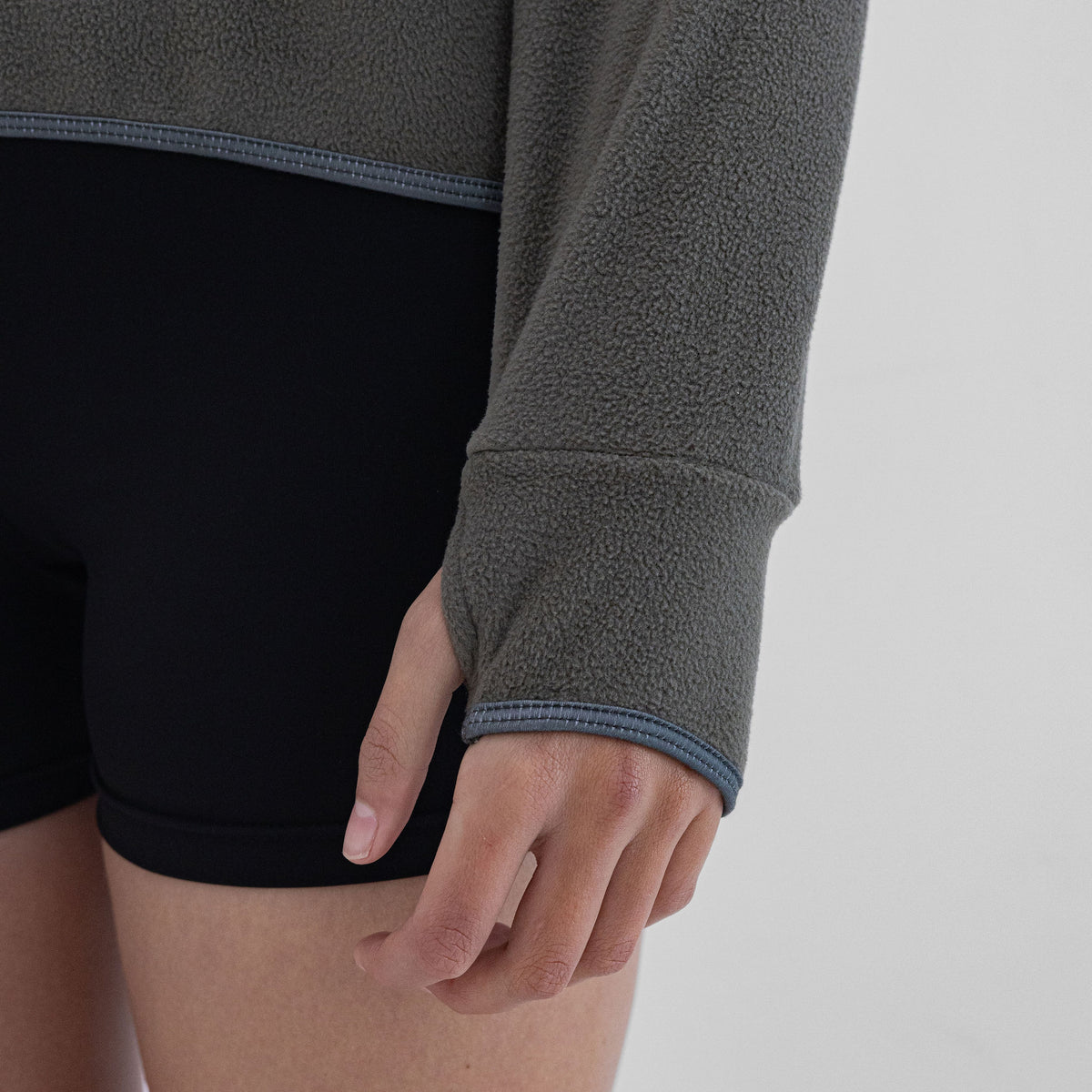 Womens Sage Polar Fleece Top