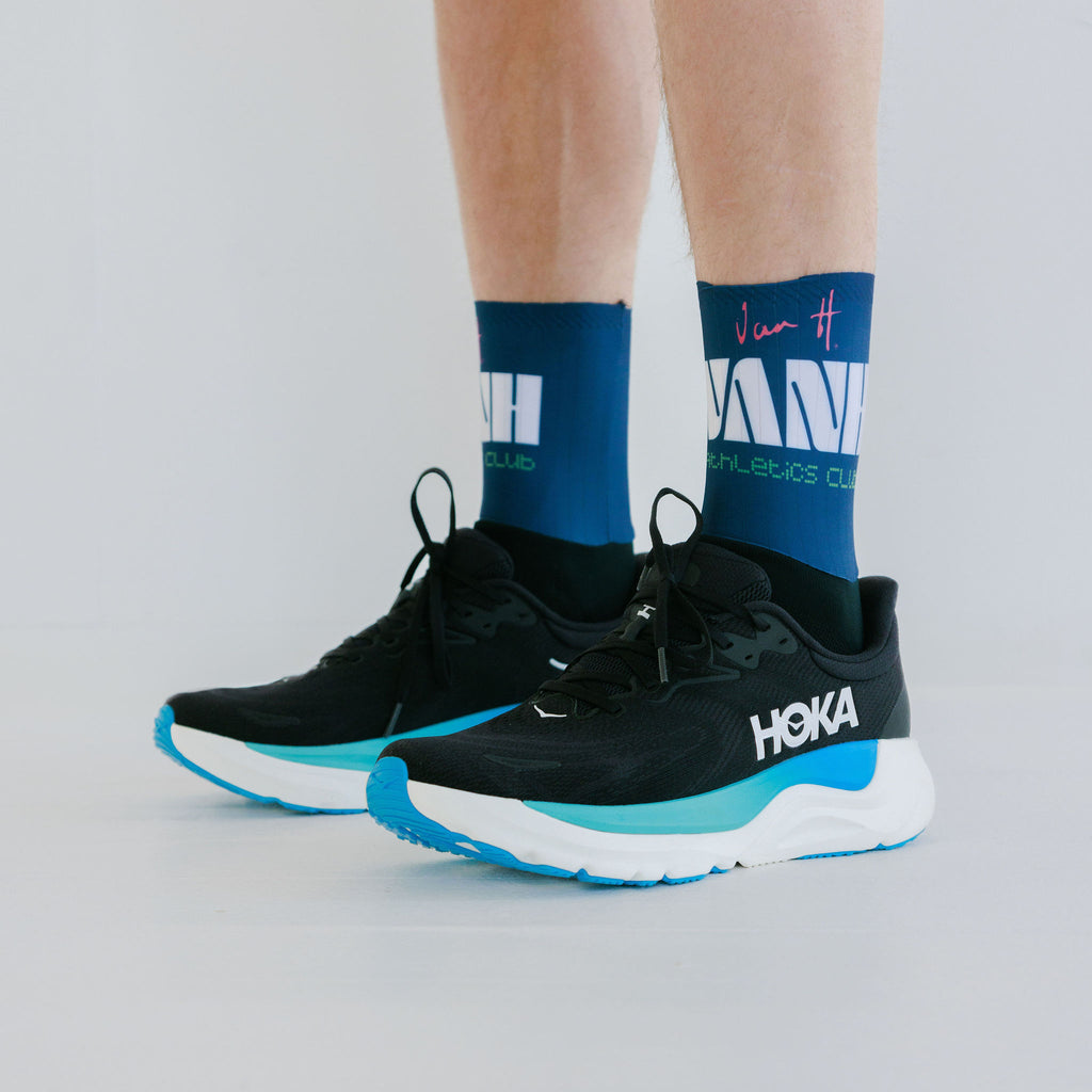 Verde Blue Running Socks