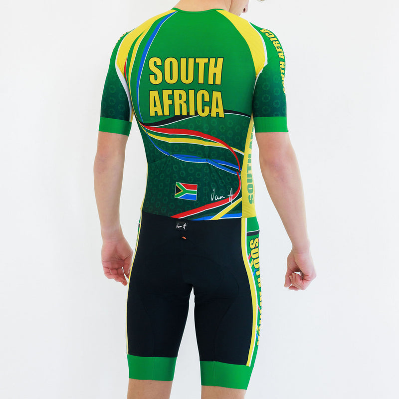 Mens SA Green & Gold Tri Suit