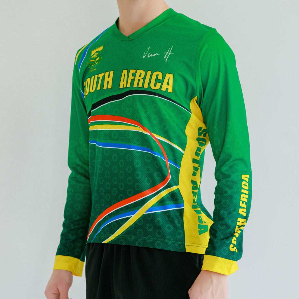 SA Green & Gold Trail Jersey Mens