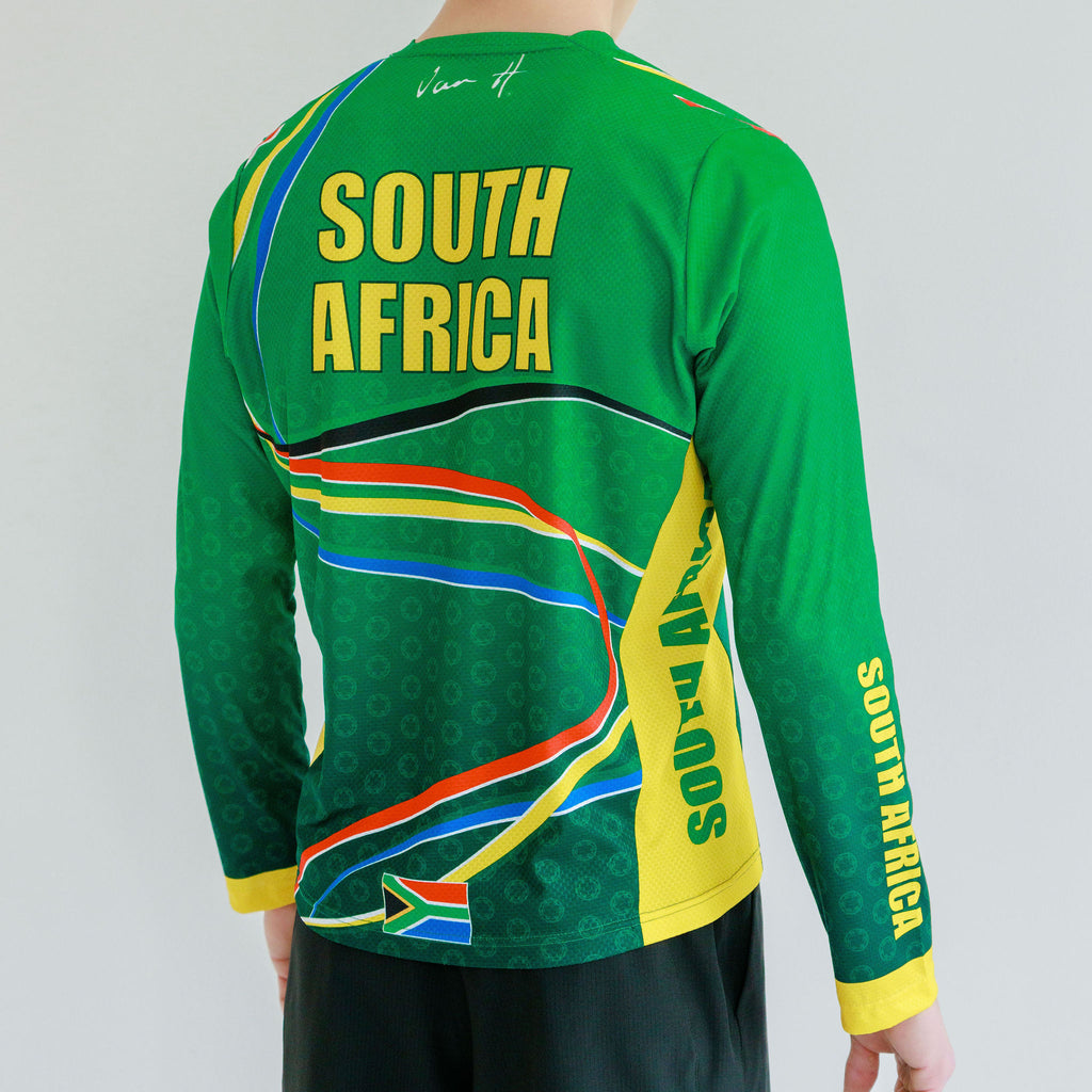 SA Green & Gold Trail Jersey Mens
