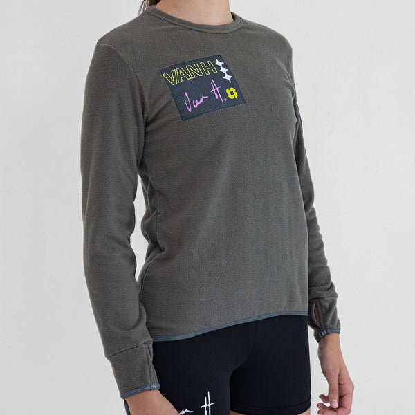 Womens Sage Polar Fleece Top