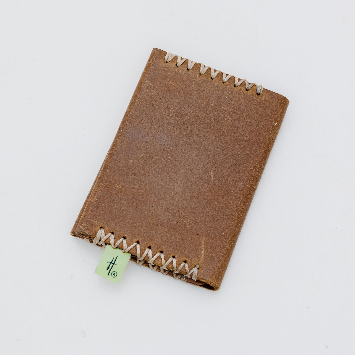 Card holder leather wallet Cross stitch