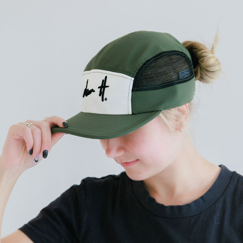 Olive Running Cap