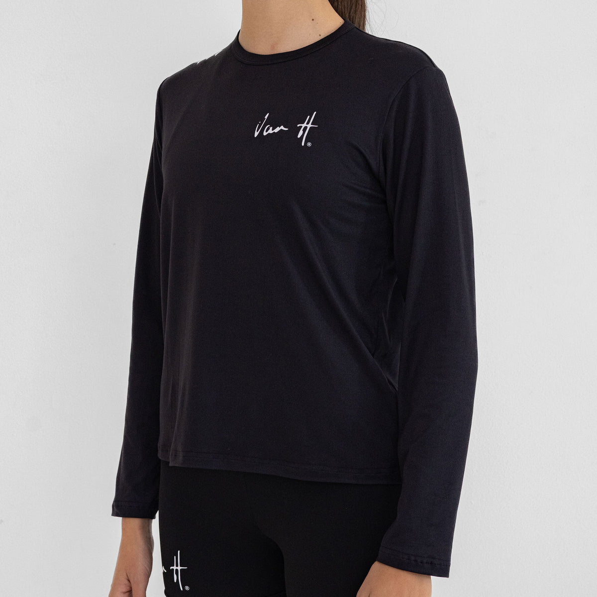 Womens Black Belong Warm Up Top
