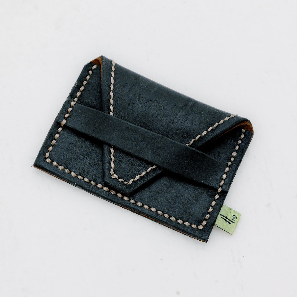 Fold over leather wallet