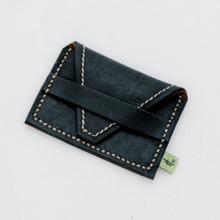 Fold over leather wallet